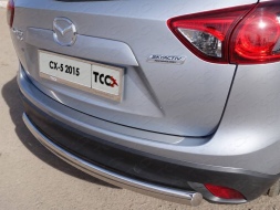 Накладка на задний бампер (лист шлифованный) 1мм Mazda CX-5 (2015-2016) № MAZCX515-22
